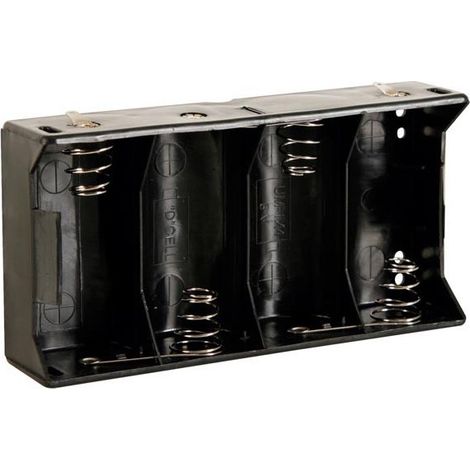 Conectores de 4 pilas D (LR20), con bornes para soldar