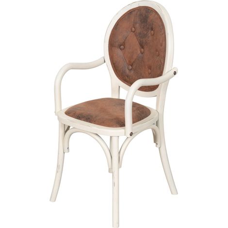 Stühle aus Holz und Kunstleder mit Armlehnen Esszimmer und Küche Gepolsterter Sessel Wohnzimmer Sessel Schlafzimmer