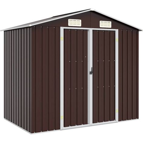 FIMEI Abri de jardin Marron 205x129x183 cm Acier galvanisé (1/5)