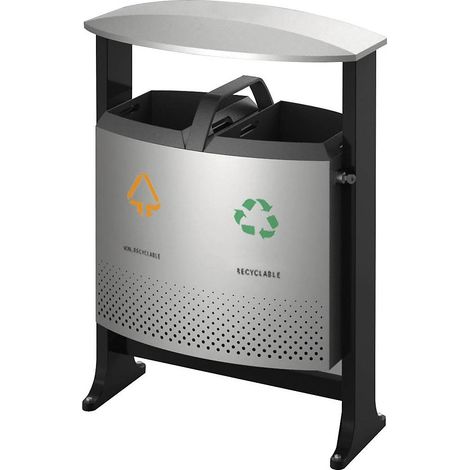 FRANKEL kaiserkraft, Poubelle avec toit, capacité 78 l, l x h