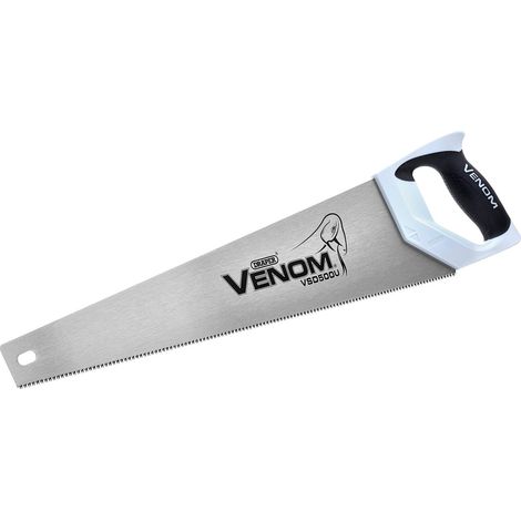 Draper Venom 500mm UPVC Handsaw with 14 PPI (13 TPI) for Precise Cutting of UPVC Materials