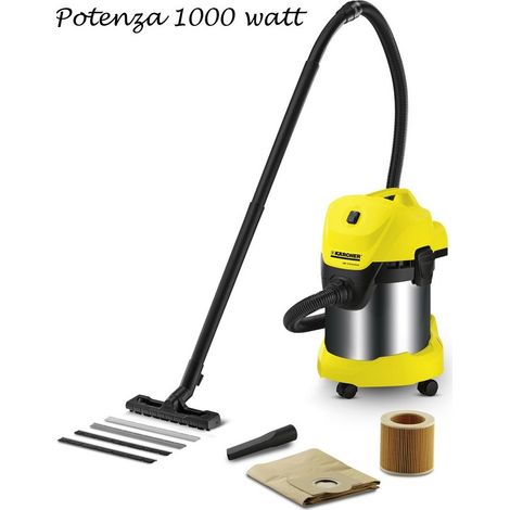 Bidone aspiratutto karcher mv 3 premium inox lt.17 - Salone (1/4)