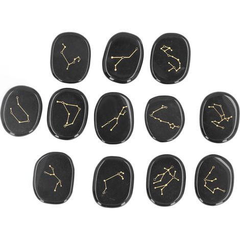 12 polierte Obsidian-Heilsteine – Reiki-Ausgleichssteine für die Dekoration des Meditationsraums (1/5)