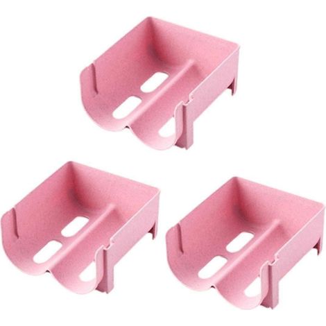 Lot de 3 porte-bières, porte-canettes, porte-bouteilles, support de rangement, organisateur de réfrigérateur, rose (1/4)