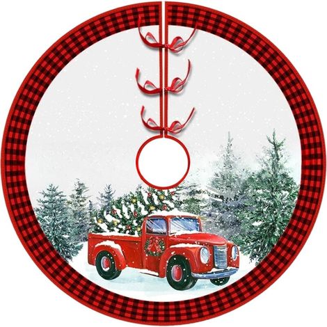 Weihnachtsbaumdecke, rustikale Weihnachtsbaumdecken, Weihnachtsdekoration für Feiern drinnen und draußen, Weihnachtsbaumschmuck (1/4)