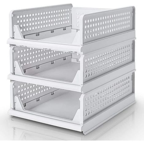 Organiseur De Tiroir - Pliable - 43x33x14 Cm - Blanc - Lot De 3 (1/4)