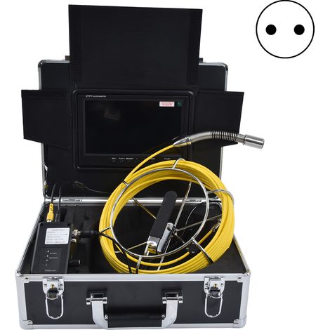 Endoscope d'inspection vidéo 9 pouces LCD étanche pour canalisations, caméra de tuyauterie 100-240V (1/5)