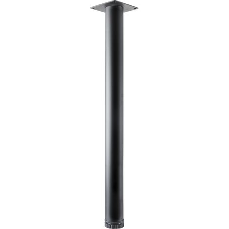 Hettich Tischbein Zela 6,0 x 70 cm Stahl schwarz - 1 Stück Tischbeine (1/3)