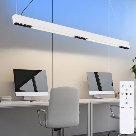 LED Hängeleuchte Esszimmerlampe Wohnzimmerleuchte Tageslichtlampe dimmbar RGB Farbwechsel Fernbedienung CCT, LED 34W 1300lm 3000-6000K warmweiß-kaltweiß, L 119 cm