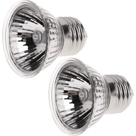 Wärmelampen für Reptilien und Amphibien – 2 Stück 25-W-Keramik-Wärmelampen mit UVA/UVB-Vollspektrum, Solarfunktion, E27-Fassung, 110–250 V, geeignet für Schildkröten und Echsen. (1/5)