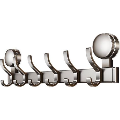Perchero de pared - Estante para armario - Ahorra espacio - Montaje con ventosa - 43 cm (1/5)