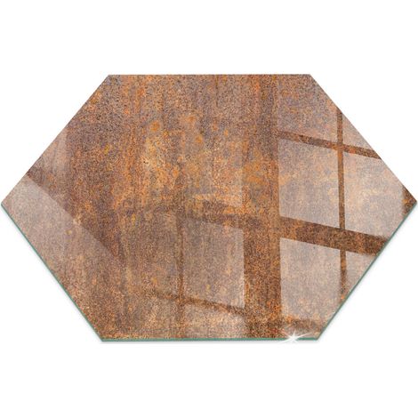 Plaque en verre trempé de sol imprimée sous cheminée style loft et industriel Texture rouille pour arrière-plan h40 cm (1/5)