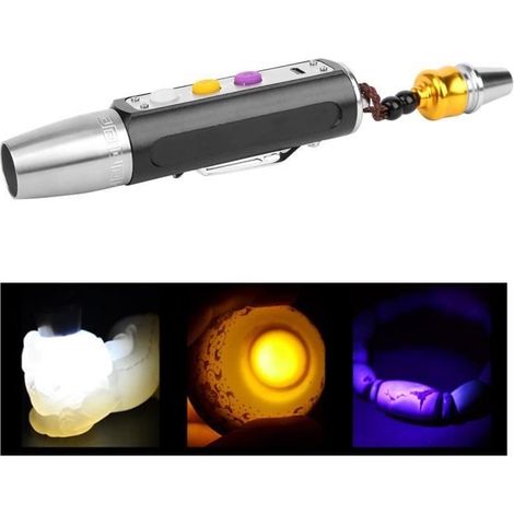 Portable 3 LED Expert Jades lampe de poche torche USB bijoux Rechargeable pierres précieuses Identification lumières outil de test (1/4)