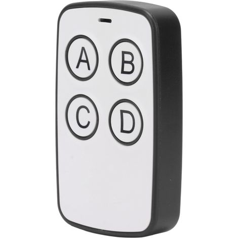 Télécommande universelle sans fil 315 MHz avec 4 touches, clonage de clés, pour bureau, garage et portail roulant électrique (noir).