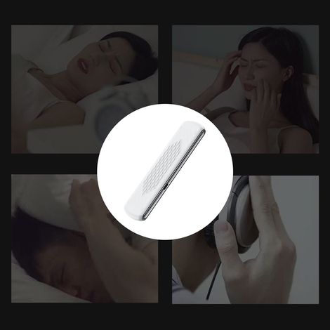 Haut-parlier d'oreiller à conduction osseuse Bluetooth pour le sommeil, avec bruit blanc et aide à l'endormissement, sans fil et blanc. (1/5)