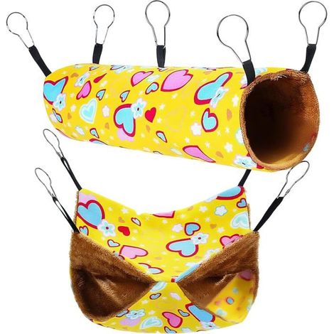 Hamac pour furets - Lot de 2 hamacs pour petits animaux Lits confortables pour petits animaux de compagnie tels que les (1/5)
