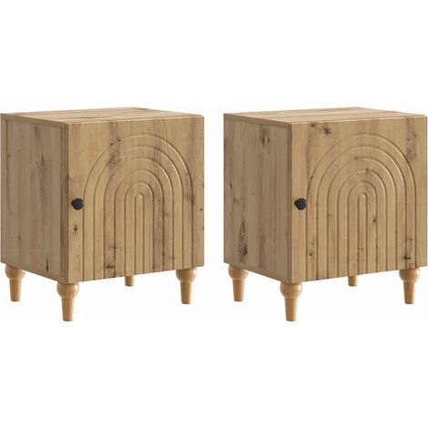 vidaXL  Bedside Cabinet  2 pcs Artisan Oak 43 x 34.5 x 50 cm