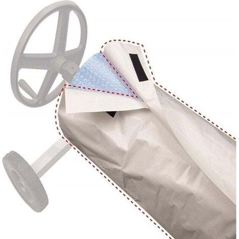Couverture Enrouleur Bache Piscine Couverture De Piscine, Couverture Solaire Enrouleur Couverture De Protection Couverture Pare-soleil Imperméable Pour Protection Enrouleur Couverture Piscine 490x96cm (1/4)