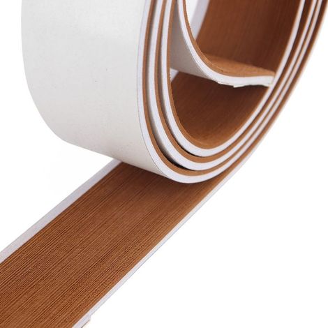 Planches de sol EVA Imitation Noyer pour bateau, RV et Navire, Bordure de protection d'Angle Antidérapante Souple, accessoire (1/2)