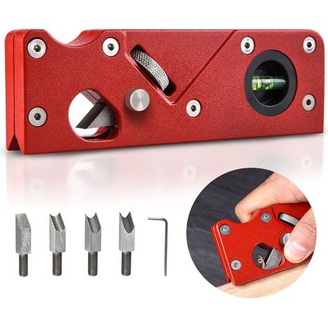 Woodworking Angle Plane, 45 Degree Bevel Chamfering Plane, Chamfering, Wood Hand Plane for Woodworking(Red)