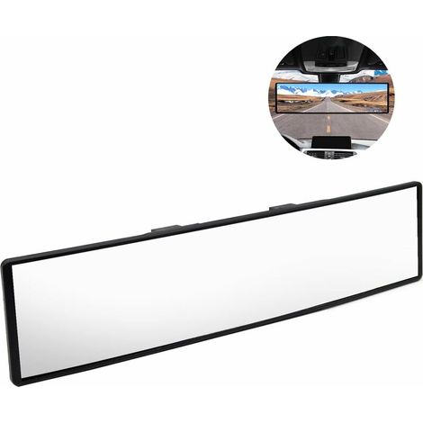Rétroviseur Intérieur, Rétroviseur de Voiture Grand Angle, Retroviseur Panoramique Interieur Universel, Miroir d'angle Mort de Voiture, Anti-éblouissant Rétroviseur, pour Voitures, Camions, SUV 308 mm (1/5)