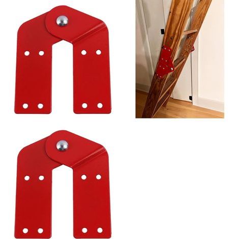 Scharnier für Dachbodentreppe aus Aluminium – 2er-Pack – Maße: 30,5 x 35,5 cm – Einfache Montage – Sicher und stabil (1/5)