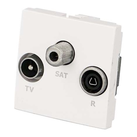 Prise TV + FM + SAT Efapel Quadra & Latina (45x45) (1/2)
