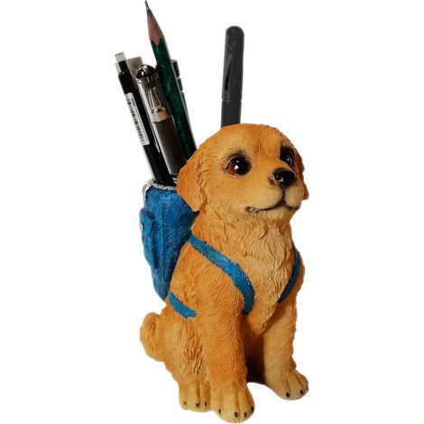 Porte-stylos chien décoratif, pot à crayons créatif rangement bureau maison école avec accessoire mignon (1/5)