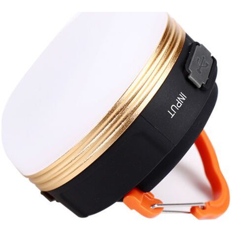 DirigéLampe de camping d'urgence, lampe de tente lumineuse et multifonctionnelle, modèle orange rechargeable- (1/5)