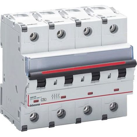 Interruttore magnetotermico 25kA 4 poli C 50A 400V BTicino FV84C50