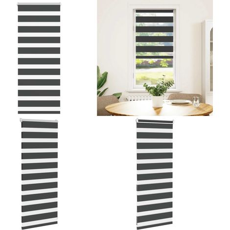 vidaXL Zebrarollo Schwarz 65x100 cm Stoffbreite 60,9 cm Polyester (1/5)