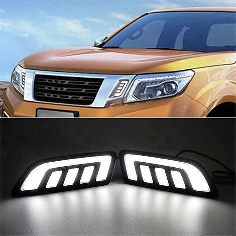 Feux de jour à LED, antibrouillards de calandre pour Nissan NAVARA NP300 - Noir (1/5)
