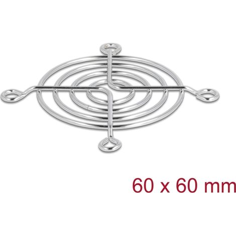Delock Rejilla metÃ¡lica para ventilador de 60 x 60 mm, plateada