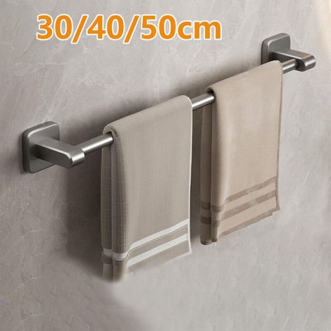 Porte-serviettes mural de 50 cm, rangement pour salle de bain, sans perçage (1/5)