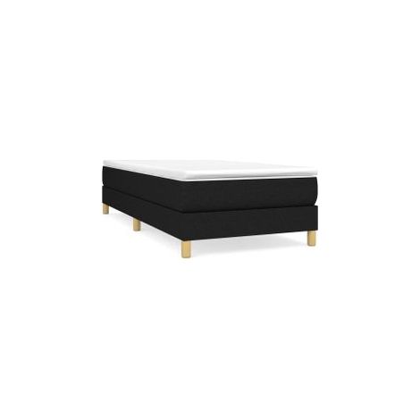 Sommier à lattes de lit et matelas Noir 80x200 Tissu (1/5)