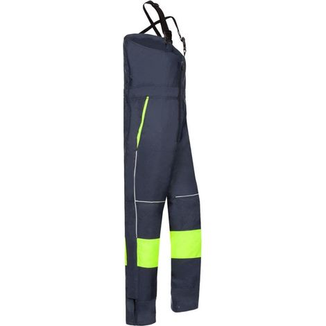 Cotte à bretelles frigoriste - Marine/Jaune fluo- taille XL - Sioen