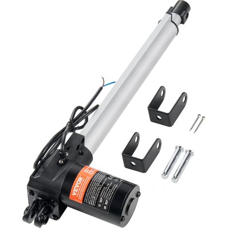VEVOR 6000N Attuatore lineare DC 12V Azionamento lineare Motore lineare elettrico IP44 Lunghezza corsa 300 mm Livello di rumore ≤ 50 dB Apriporta elettrico Velocità di spostamento 5 mm/s