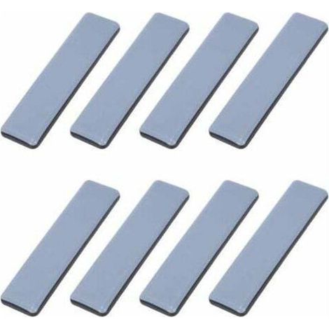 Robuste XVX-Möbelfüße, selbstklebende rechteckige Antivibrations-Teflonpads, blau/schwarz, rutschfeste Pads (8 Stück, 25 mm und 100 mm) (1/4)
