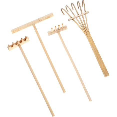 mini garden rake zen miniature table rake garden accessories zen garden rake small rake bamboo rake for home office garden (1/5)