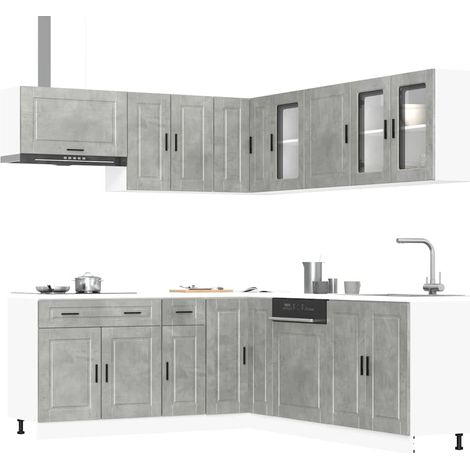 vidaXL Ensemble d'armoires de cuisine 11 pcs Porto bois d'ingénierie (1/5)
