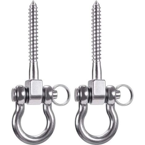 Pièces 700KG Capacité 304 Acier Inoxydable Crochet De Plafond, Suspension Trainer Kit de Suspension pour Chaise accrochante, Lampe accrochante, hamac, Sac de Boxe, entraîneur de Bride- Crezuo (1/4)