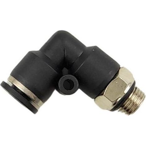 Tapón de plástico tipo L, conector rápido de 6 mm, rosca exterior de 1/8 pulgada (pulgada) (1/4)