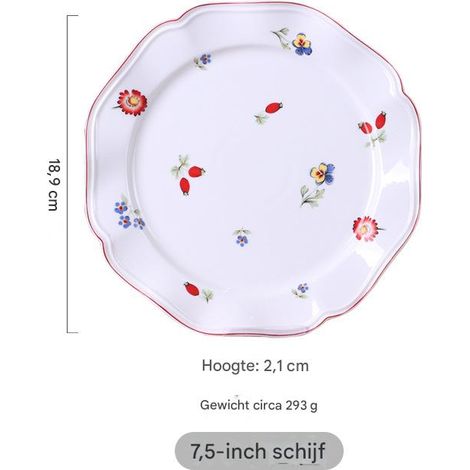 Assiettes à pâtisserie - Assiettes à dessert et à petit-déjeuner en porcelaine blanche de 21 cm - Lot de 2 - Pour salades et gâteaux (1/5)