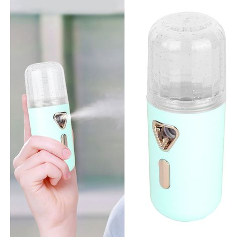30-ml-Nano-Zerstäuber-Luftbefeuchter, UV-Gesichtsspray, tragbares Schönheitsgerät, USB-wiederaufladbarer Mini-Luftbefeuchter, Grün (1/5)
