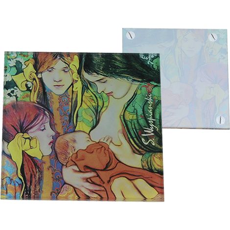 Carmani, sottobicchiere in vetro 11,5x11,5cm - S. Wyspiński/Motherhood (1/2)