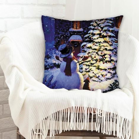 Housse de coussin 45x45 cm en polyester maison douce confortable pour canapé chambre salon décoration de la saint-valentin