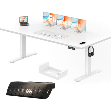 Bureau réglable en hauteur électrique 200x80 cm, moteur avec mémoire (1/5)
