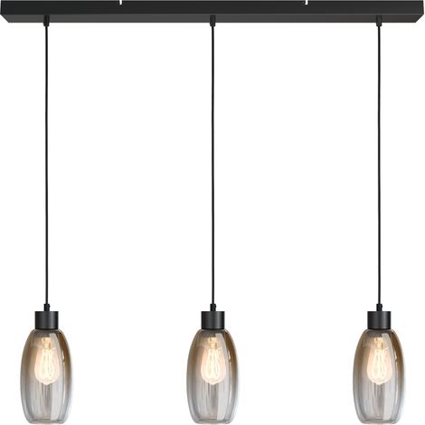 Lampe suspendue en verre Olive 3x Ø 12,5cm - noir - 2431-05-100-3-02-12 (1/3)