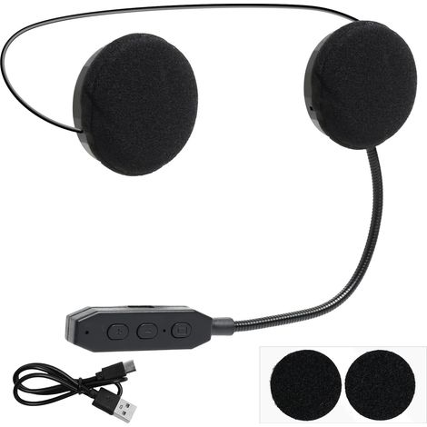 Bluetooth-Motorrad-Headset BT5.3, kabellose Freisprecheinrichtung, Kopfhörer mit Headset, Anrufsteuerung und Mikrofon, Musiklautsprecher, Kopfhörer mit Mikrofon für Motorrad- und Radsport (1/5)