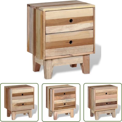 FIMEI Table de chevet Bois de récupération massif (1/5)